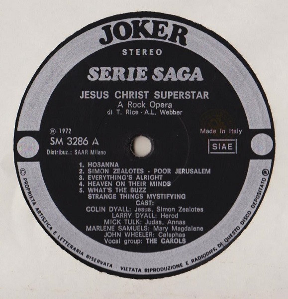 Tim Rice & Andrew Lloyd Webber - Jesus Christ Superstar -  A Rock Opera | Joker (SM 3286) - 3