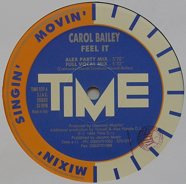Carol Bailey - Feel It | TIME (TIME 039) - 4