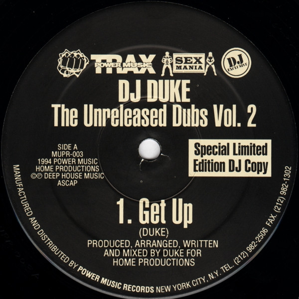 DJ Duke - The Unreleased Dubs Vol. 2 | Power Music Records (MUPR-003)