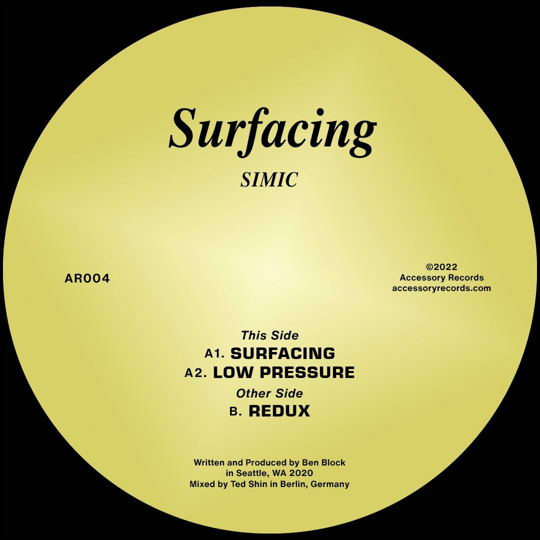 Simic - Surfacing | Accessory Records (AR004) - main Simic - Surfacing | Accessory Records (AR004) - main