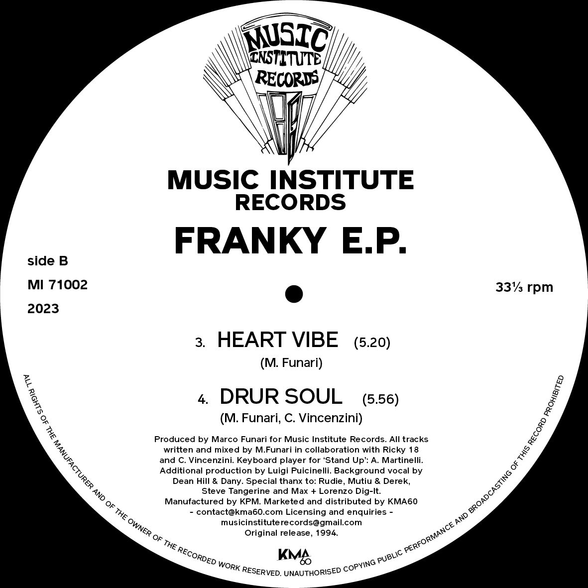 Marco Funari - Franky E.P. | Music Institute Records (MI71002) - 2