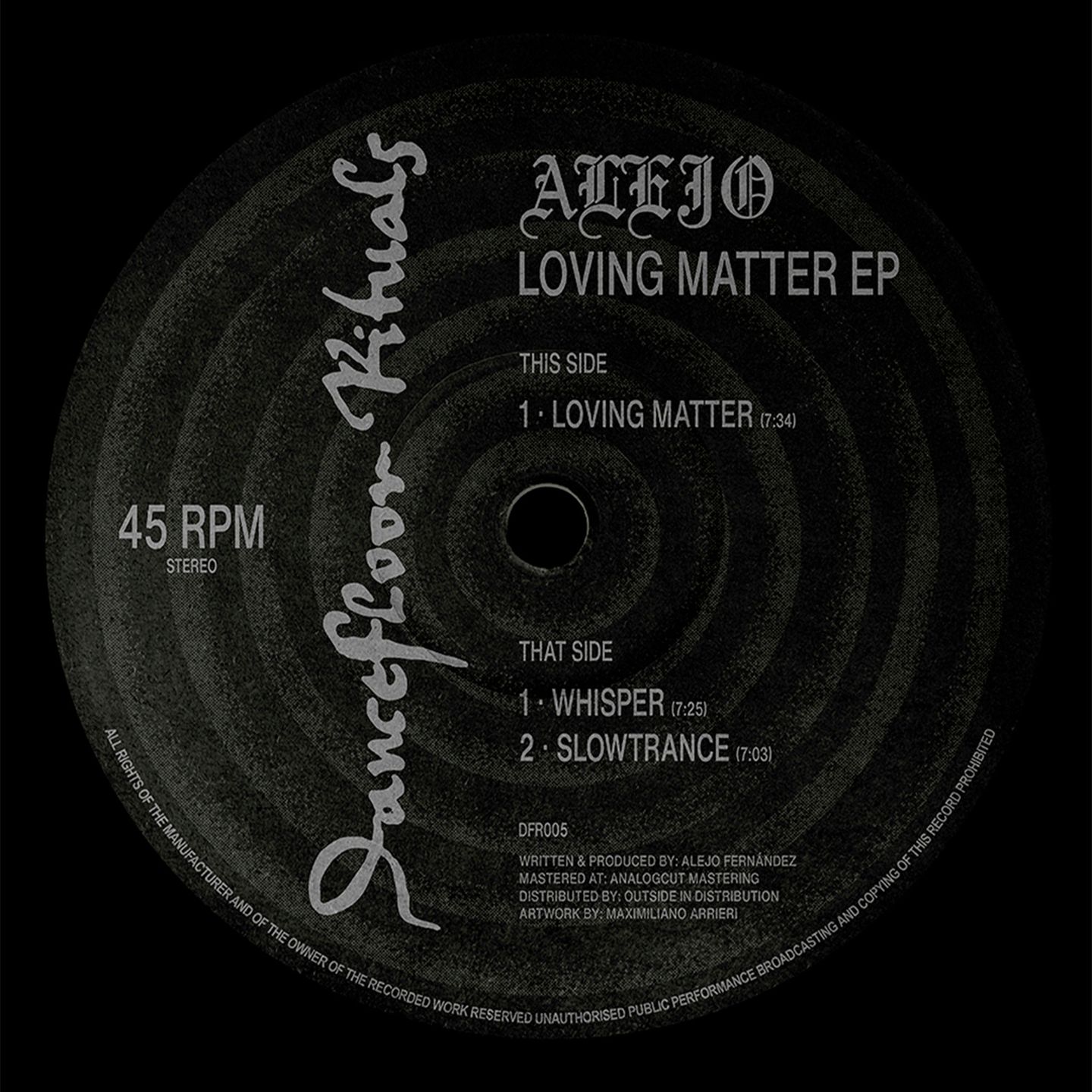 Alejo - Loving Matter EP | Dance Floor Rituals (DFR005)
