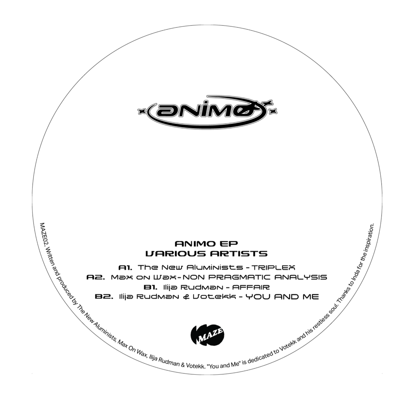 Various - Animo EP | Maze Records (MAZE02) - main Various - Animo EP | Maze Records (MAZE02) - main