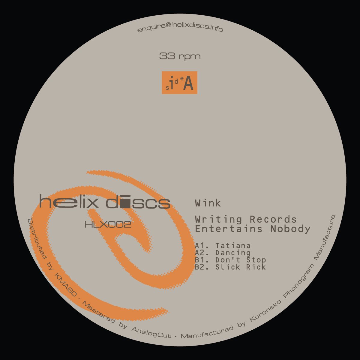 Wink - Writing Records Entertains Nobody | Helix Discs (HLX002) - main