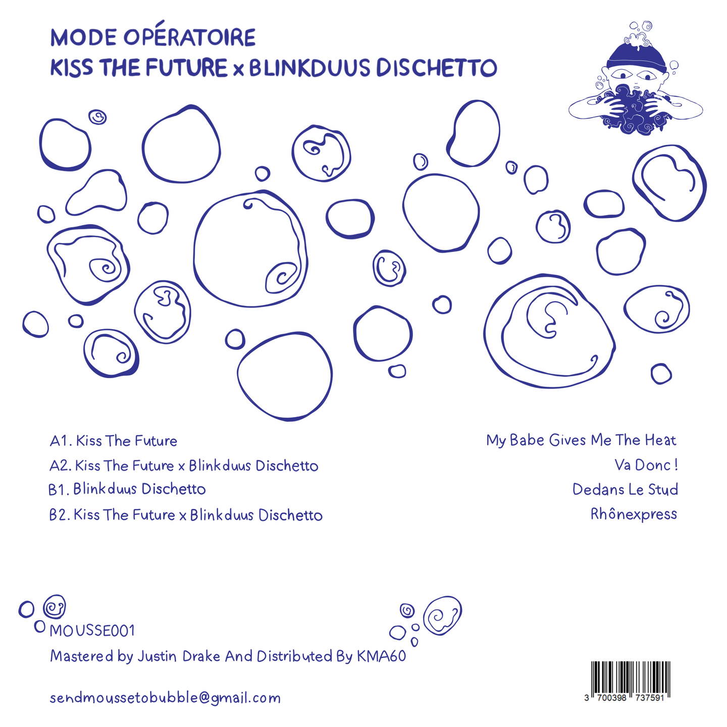 Blinkduus Dischetto & Kiss The Future - Mode Opératoire | Free Mousse Records (MOUSSE001) - 2 Blinkduus Dischetto & Kiss The Future - Mode Opératoire | Free Mousse Records (MOUSSE001) - 2