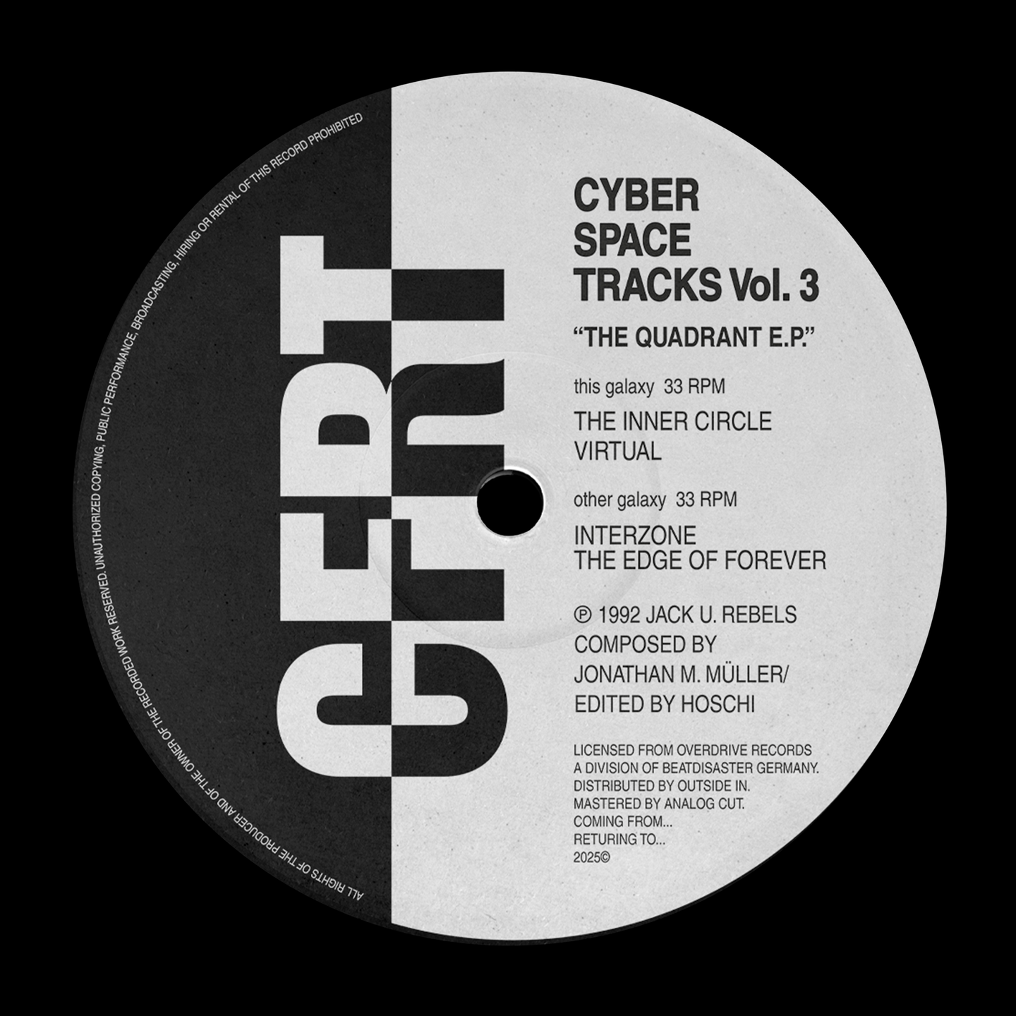 Jack U Rebels - Cyber Space Tracks Vol. 3 - The Quadrant EP (Reissue) | Coming From... Returning To... (CFRT005) - 3