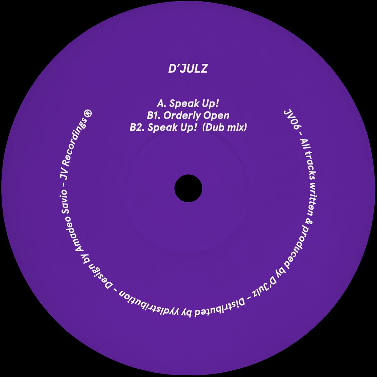 D'Julz - SPEAK UP! | JV Records (JV06) - 2