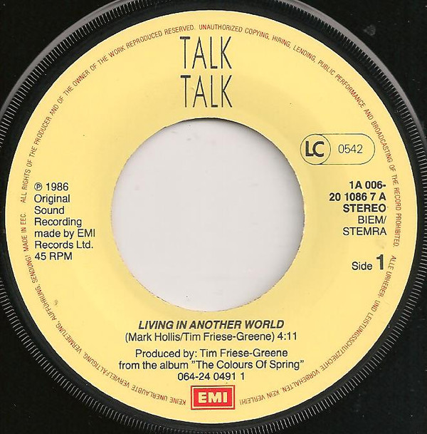 Talk Talk - Living In Another World | EMI (006 20 1086 7) - 3