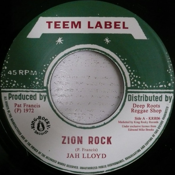 Jah Lloyd / Vin Gordon , Francis All Stars - Zion Rock / Rebel Rock | King Rocky Records (KRR06)