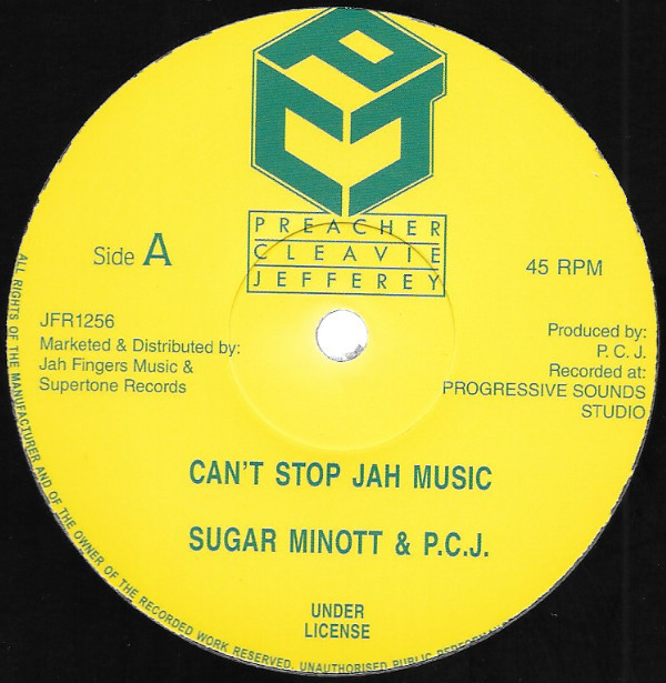 Sugar Minott & P.C.J. -  Can't Stop Jah Music  | Preacher Cleavie Jefferey (none)