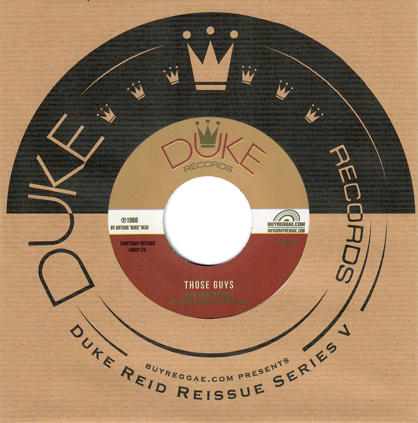 The Sensations / Winston Wright - Those Guys / Moonwalk    | Duke Records (TIEU023) - 3