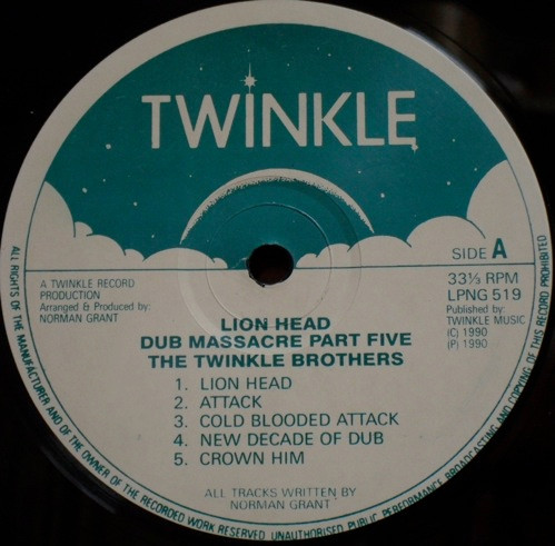 Twinkle Brothers - Dub Massacre Part Five - Lion Head | Twinkle Music (NG 519) - 3