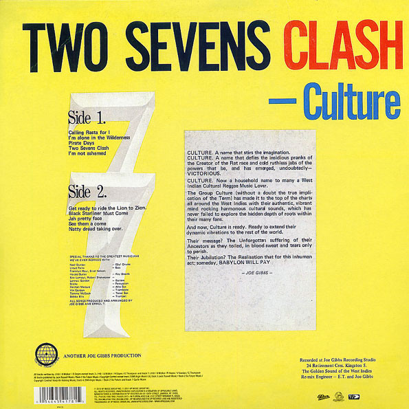 Culture - Two Sevens Clash | 17 North Parade (VP4178) - 2