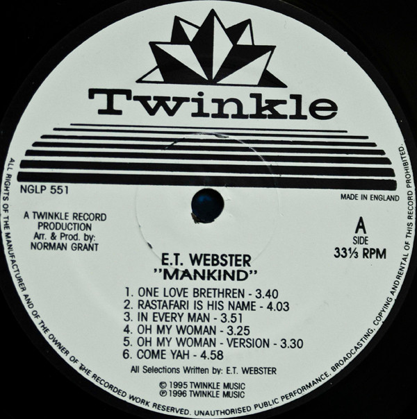 E.T. Webster - Mankind | Twinkle Music (NGLP 551) - 3 E.T. Webster - Mankind | Twinkle Music (NGLP 551) - 3