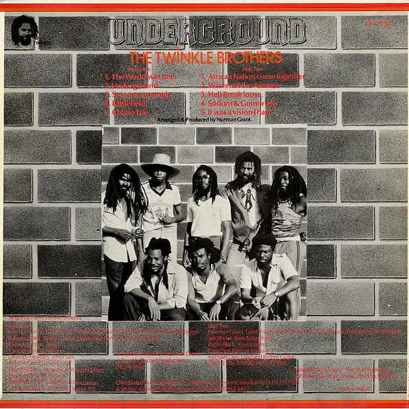 Twinkle Brothers - Underground | Twinkle Music (NGLP 500) - 2