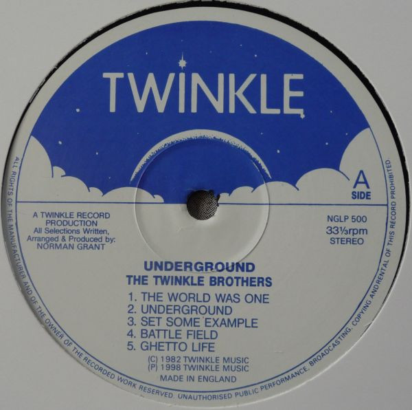 Twinkle Brothers - Underground | Twinkle Music (NGLP 500) - 3
