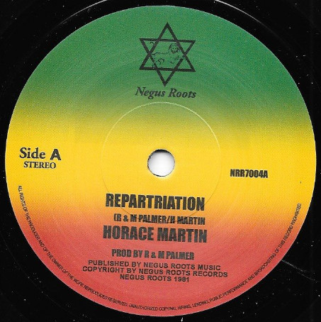 Horace Martin - Repartriation  | Negus Roots (NRR7004)