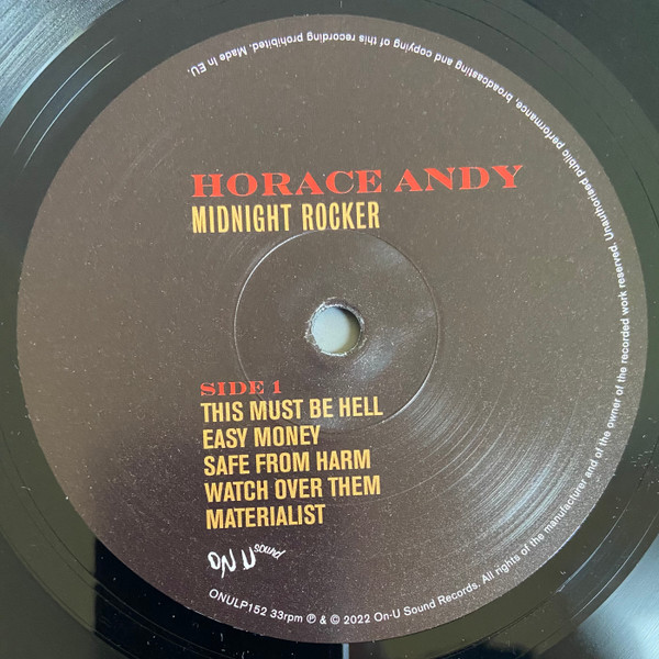Horace Andy - Midnight Rocker | On-U Sound (ONULP152) - 3