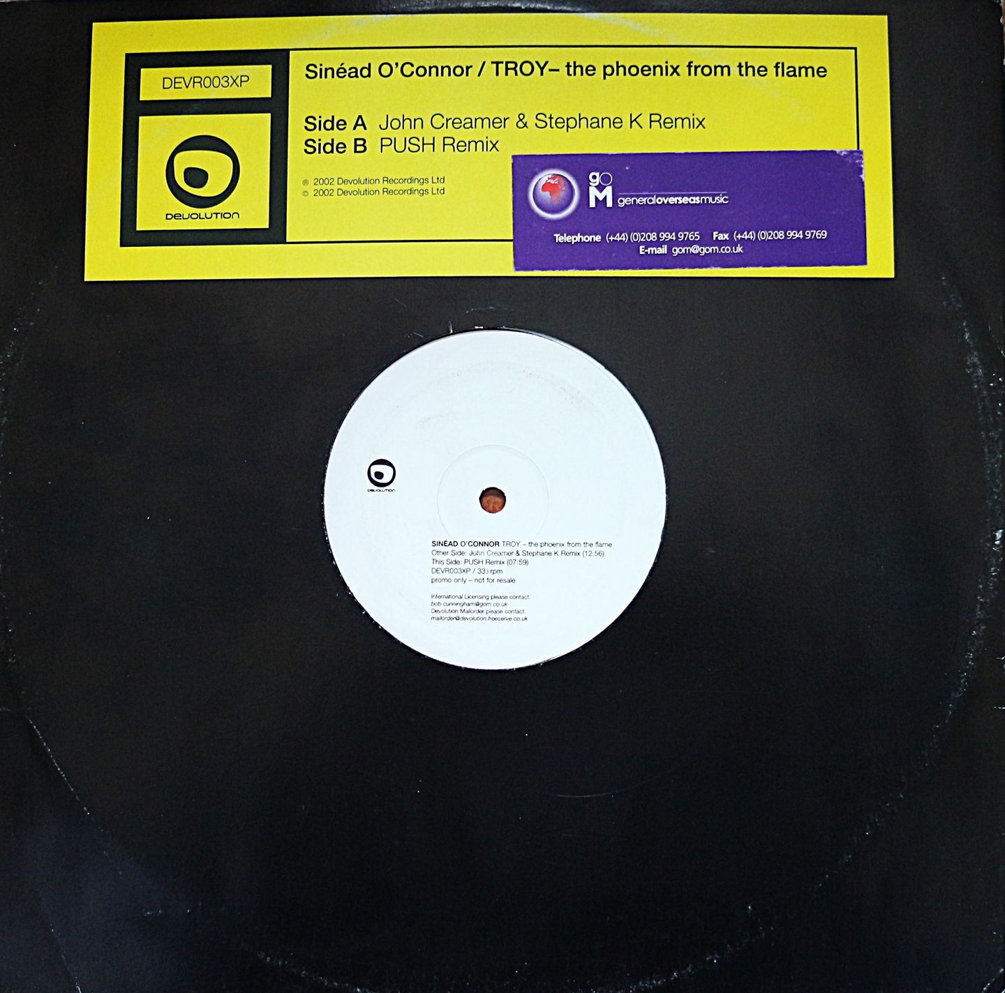 Sinéad O'Connor - Troy - The Phoenix From The Flame | Devolution (DEVR003XP)