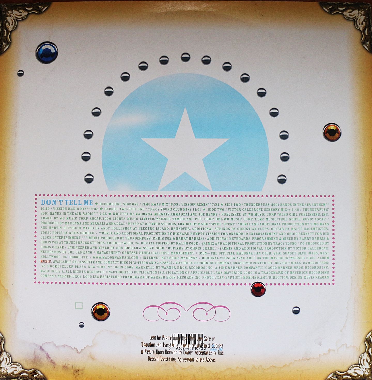 Madonna - Don't Tell Me | Maverick (0-44910) - 2