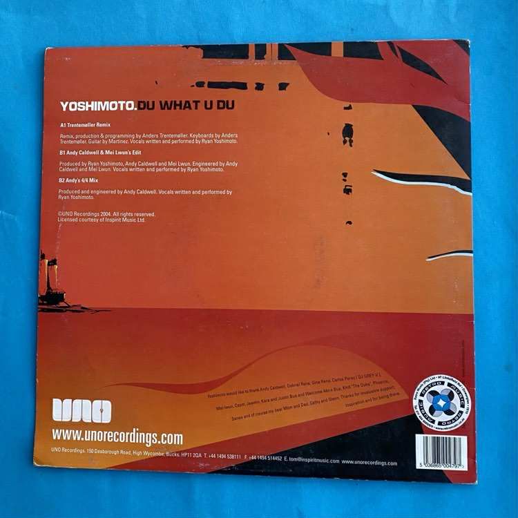 Yoshimoto - Du What U Du | Uno Recordings (UNO-002) - 2