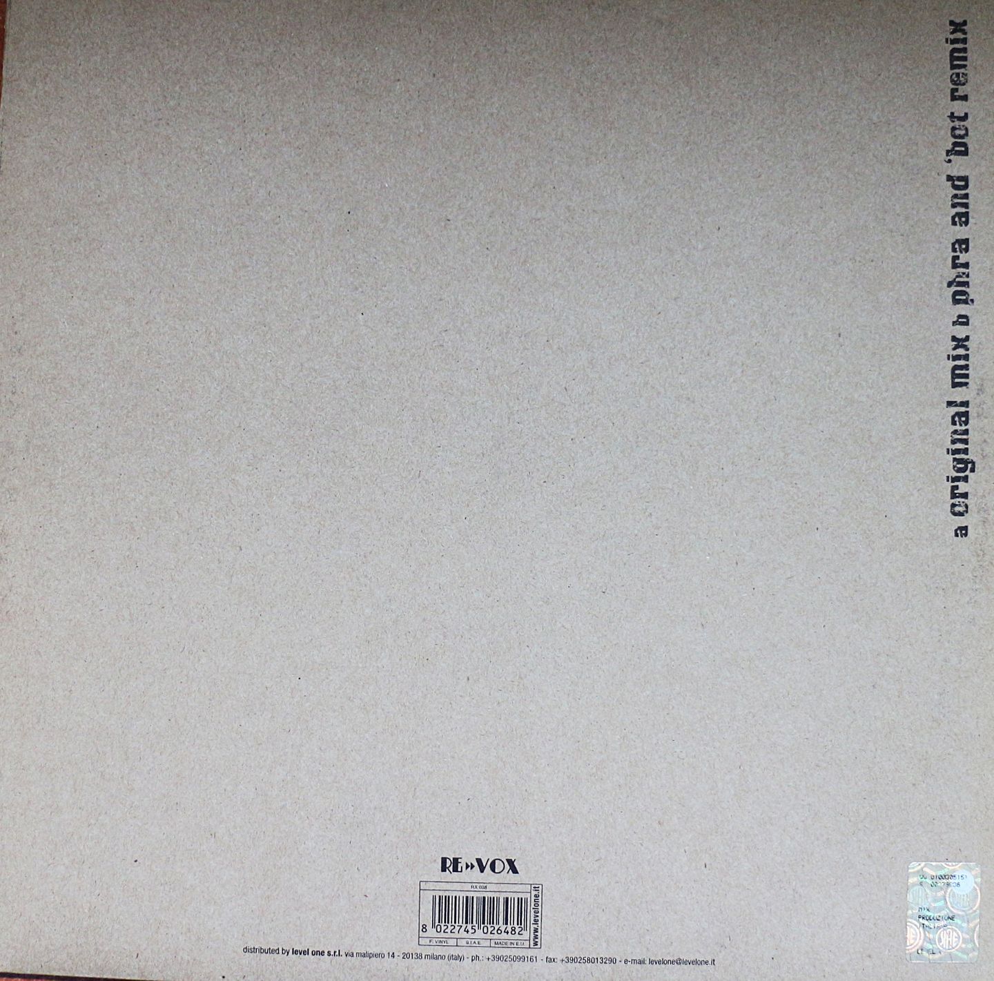 Stefano Fontana - The Rhythm | Re»»Vox (RX 038) - 2 Stefano Fontana - The Rhythm | Re»»Vox (RX 038) - 2