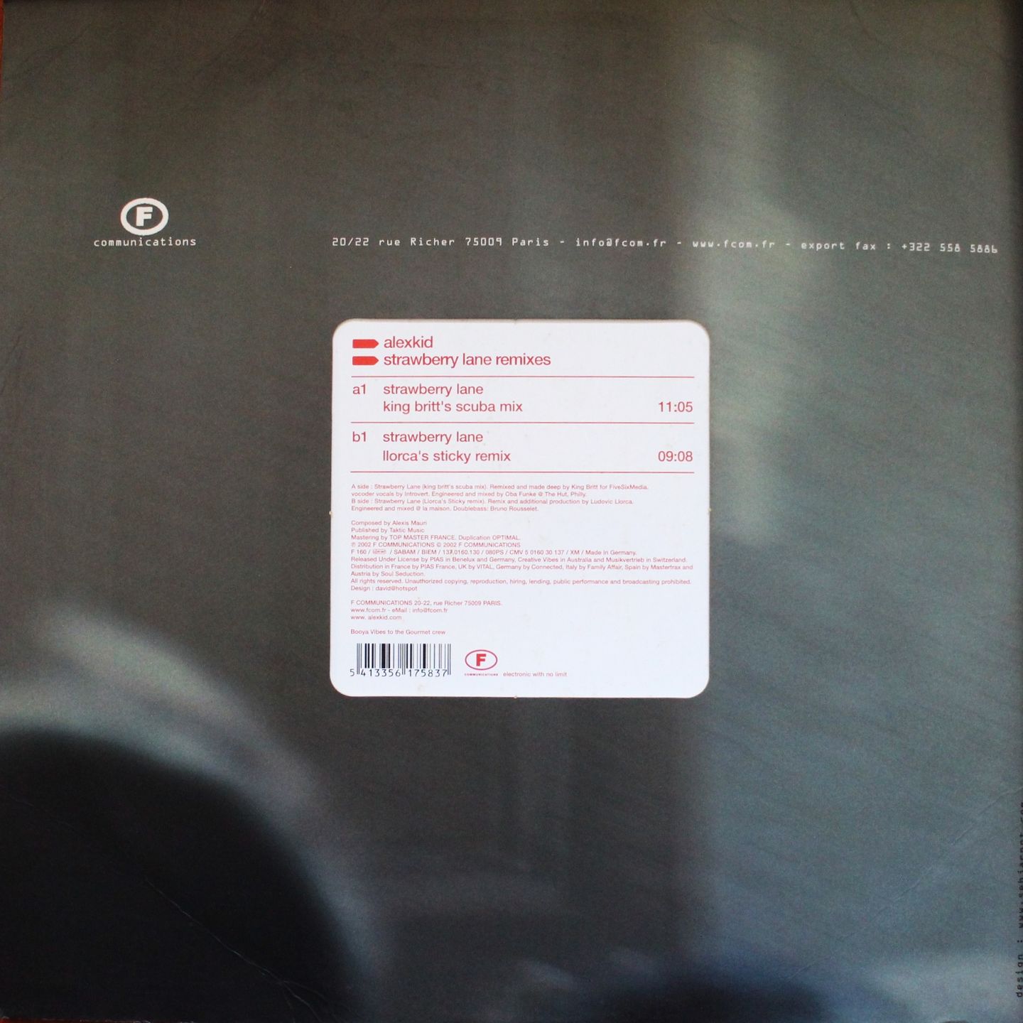 Alexkid - Strawberry Lane Remix | F Communications (F 160) - 2 Alexkid - Strawberry Lane Remix | F Communications (F 160) - 2