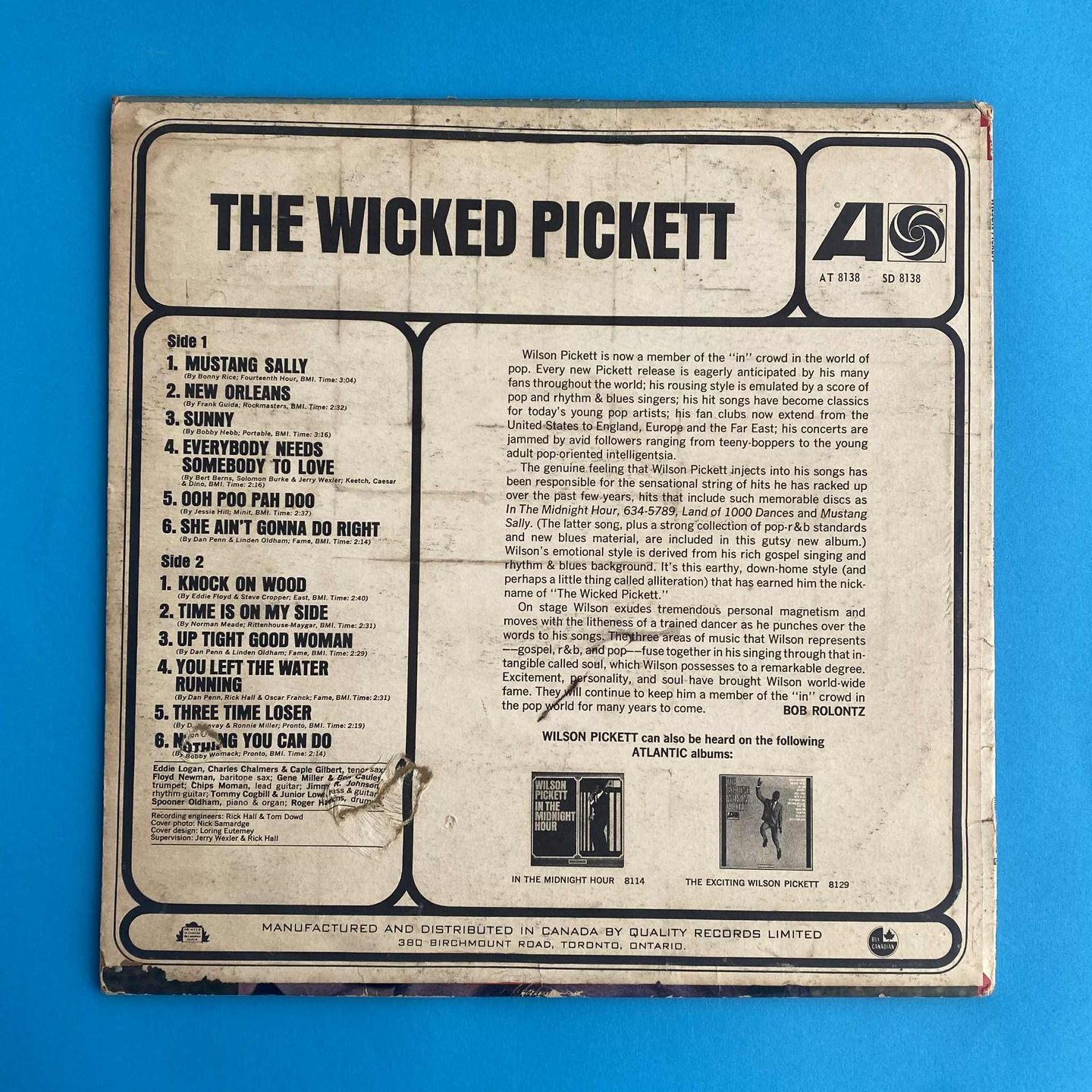 Wilson Pickett - The Wicked Pickett | Atlantic (SD 8138) - 2