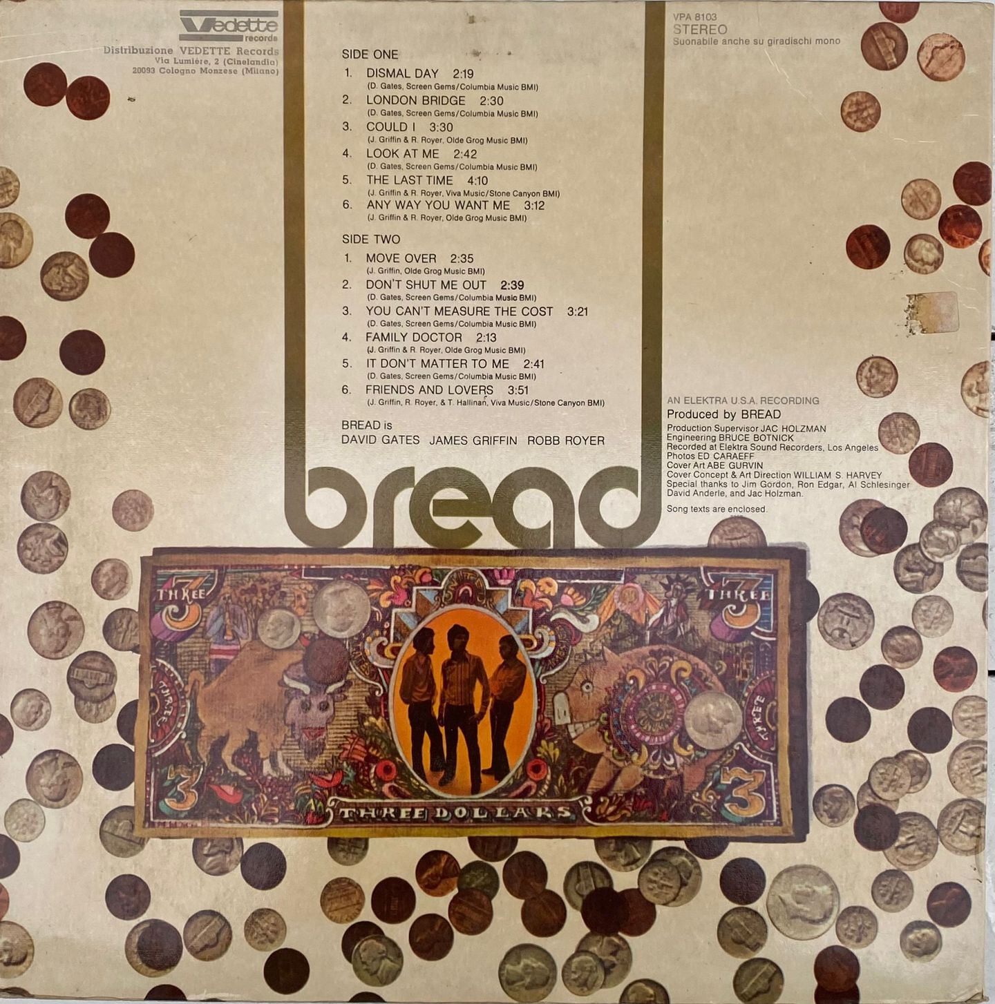 Bread - Bread | Vedette Records (VPA 8103) - 2
