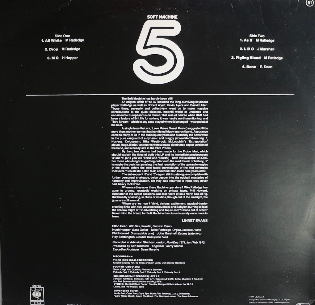Soft Machine - 5 | CBS (S CBS 31748) - 2