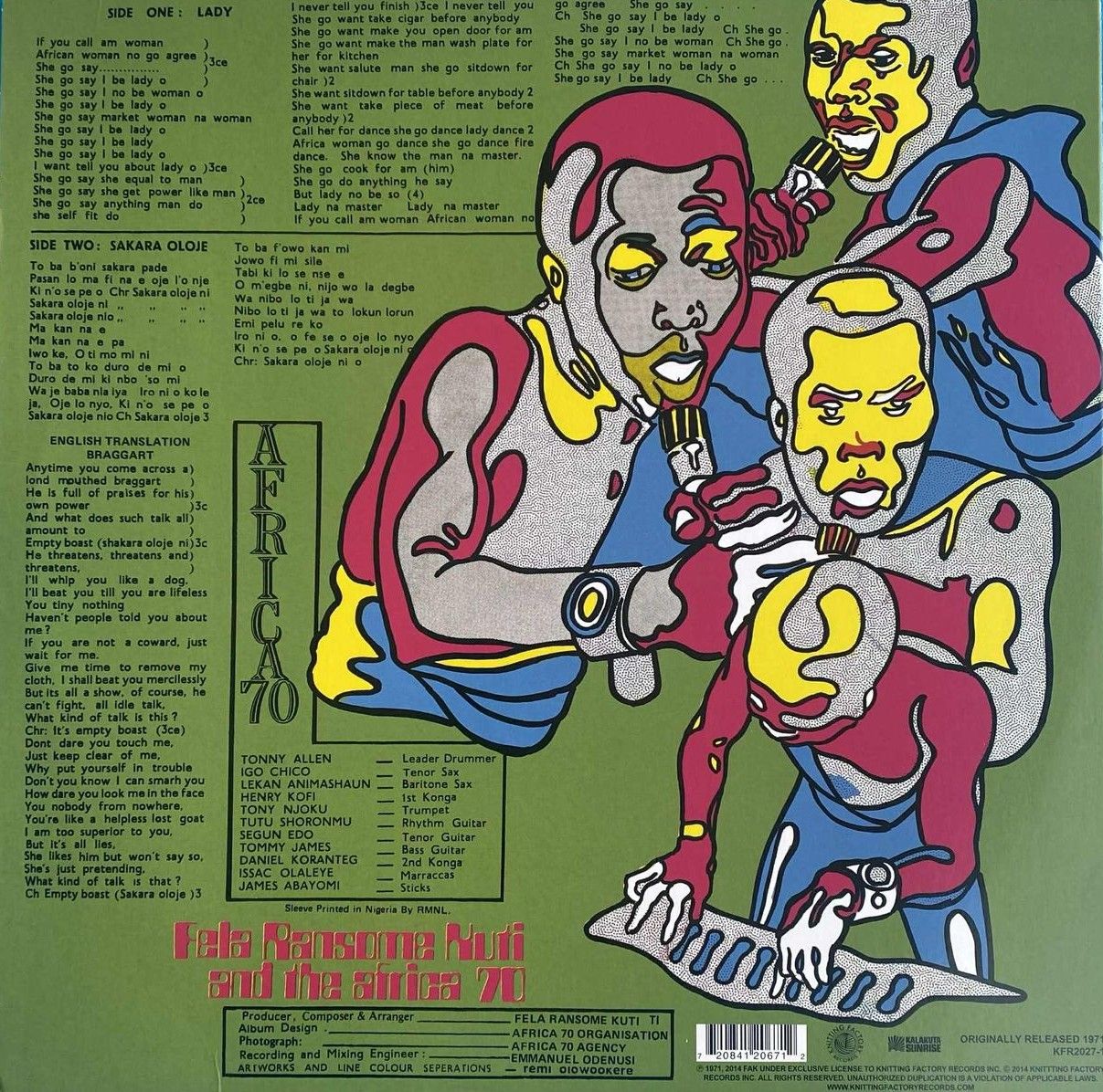 Fela Kuti And Africa 70 - Shakara | Knitting Factory Records (KFR2027-1) - 2