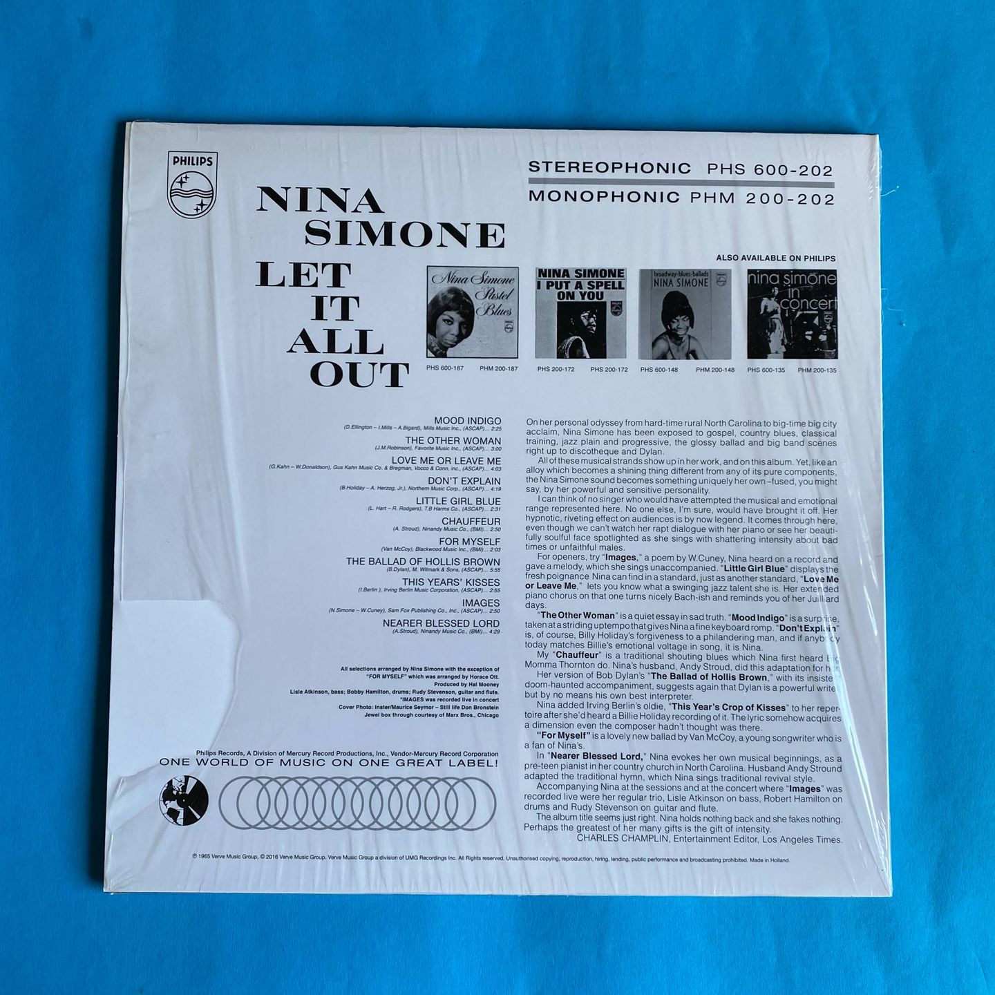 Nina Simone - Let It All Out | Philips (PHS 600-202) - 2