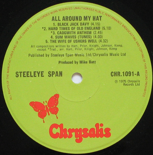 Steeleye Span - All Around My Hat | Chrysalis (CHR.1091) - 3