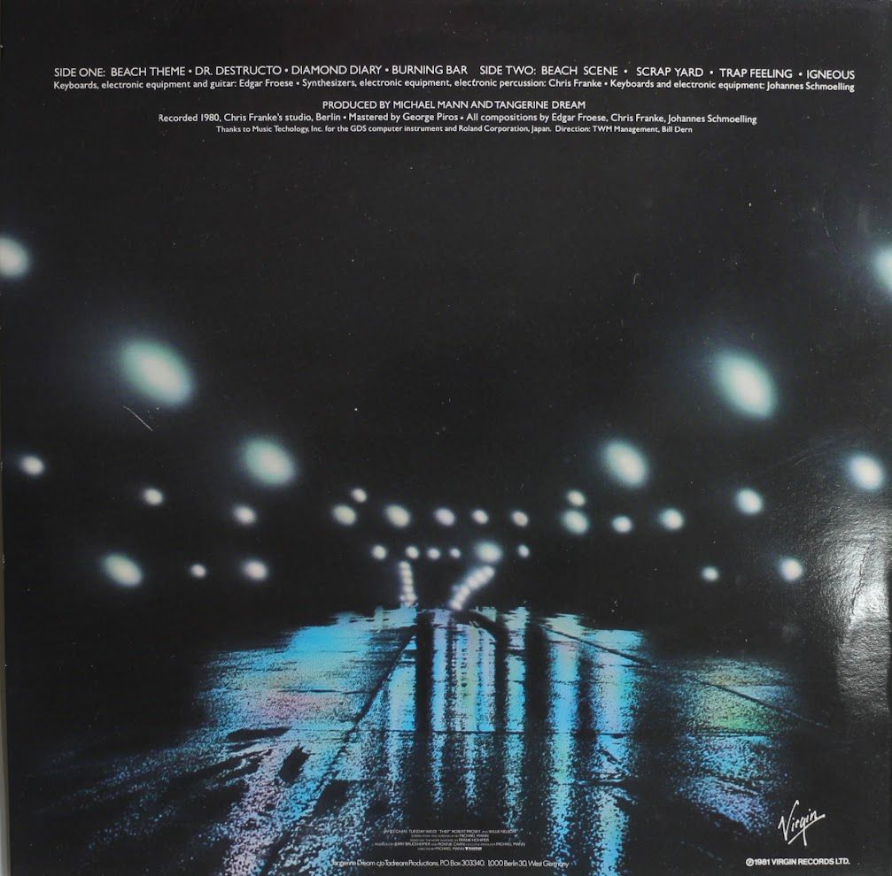 Tangerine Dream - Thief | Virgin (OVED 72) - 2