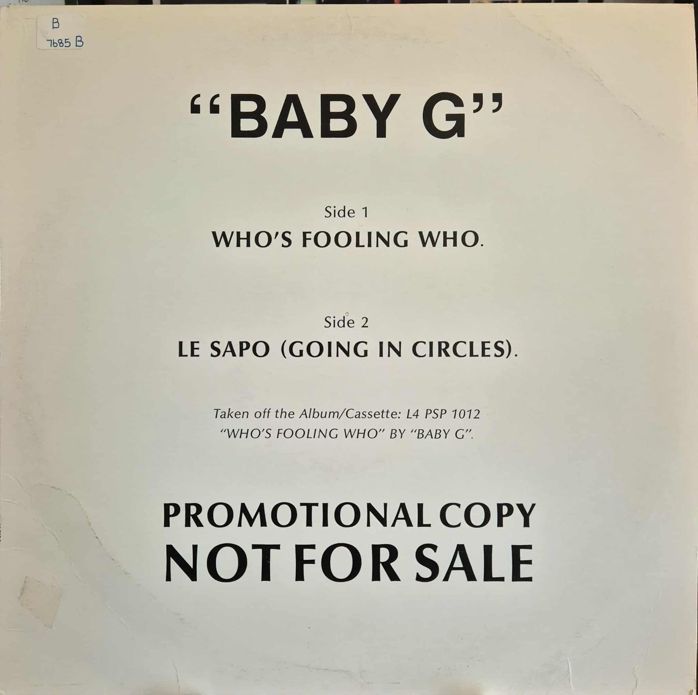 Baby G - Who´s Fooling Who | Phambili Siyaya Productions (12 PSP 9) - main Baby G - Who´s Fooling Who | Phambili Siyaya Productions (12 PSP 9) - main