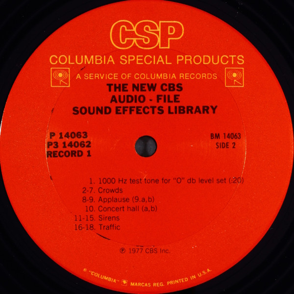 The New CBS Audio-File Sound Effects Library
