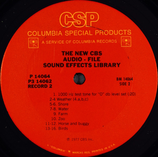 The New CBS Audio-File Sound Effects Library