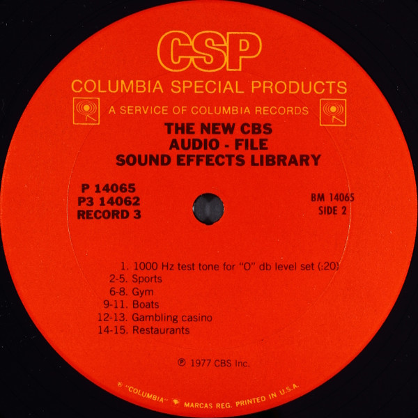 The New CBS Audio-File Sound Effects Library