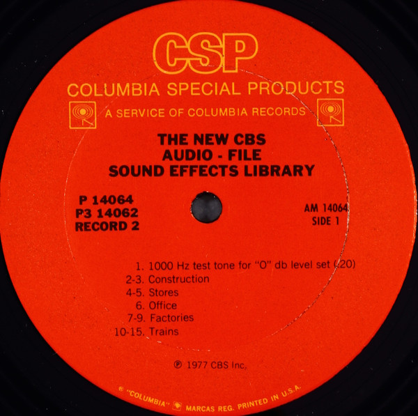 The New CBS Audio-File Sound Effects Library