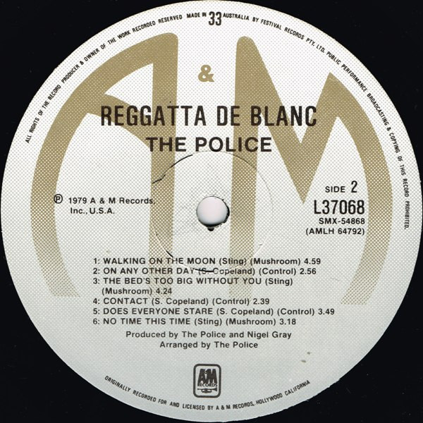 The Police - Reggatta De Blanc | A&M Records (L 37068) - 4 The Police - Reggatta De Blanc | A&M Records (L 37068) - 4