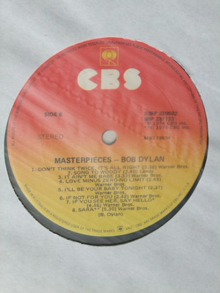 Bob Dylan - Masterpieces | CBS (S3BP 220502) - 15 Bob Dylan - Masterpieces | CBS (S3BP 220502) - 15