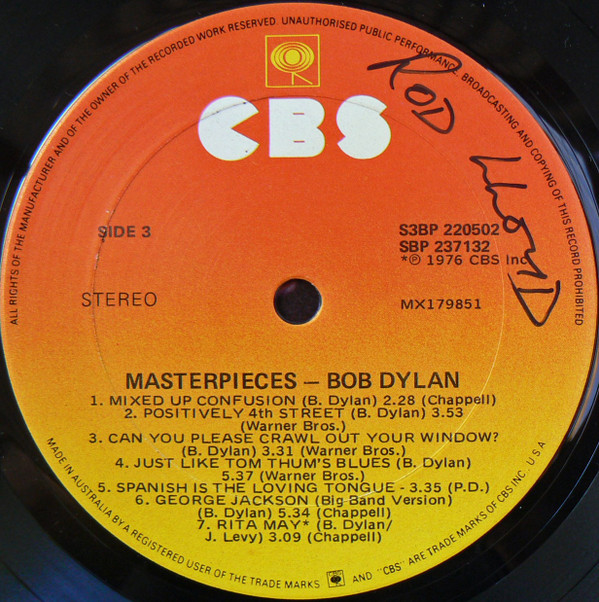 Bob Dylan - Masterpieces | CBS (S3BP 220502) - 17 Bob Dylan - Masterpieces | CBS (S3BP 220502) - 17