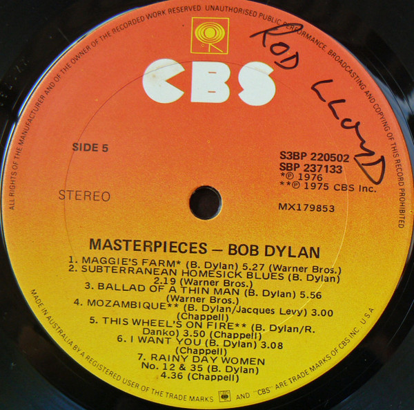 Bob Dylan - Masterpieces | CBS (S3BP 220502) - 19 Bob Dylan - Masterpieces | CBS (S3BP 220502) - 19