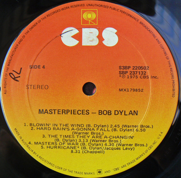 Bob Dylan - Masterpieces | CBS (S3BP 220502) - 18 Bob Dylan - Masterpieces | CBS (S3BP 220502) - 18