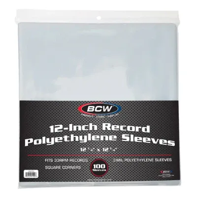 bcw - BCW 100 Pack - 12 Inch Outer Sleeves 3 Mil - main