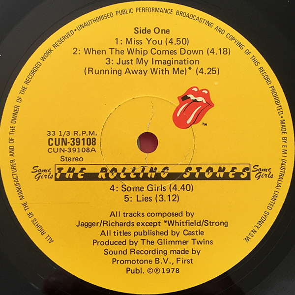 The Rolling Stones - Some Girls | Rolling Stones Records (CUN.39108) - 3 The Rolling Stones - Some Girls | Rolling Stones Records (CUN.39108) - 3