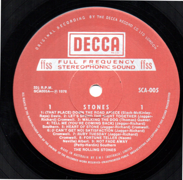 The Rolling Stones - Stones | Decca (SCA.005) - 3 The Rolling Stones - Stones | Decca (SCA.005) - 3