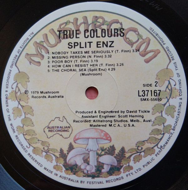 Split Enz - True Colours | Mushroom (L37167) - 4 Split Enz - True Colours | Mushroom (L37167) - 4