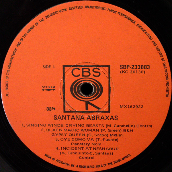 Santana - Abraxas | CBS (SBP 233883) - 3 Santana - Abraxas | CBS (SBP 233883) - 3