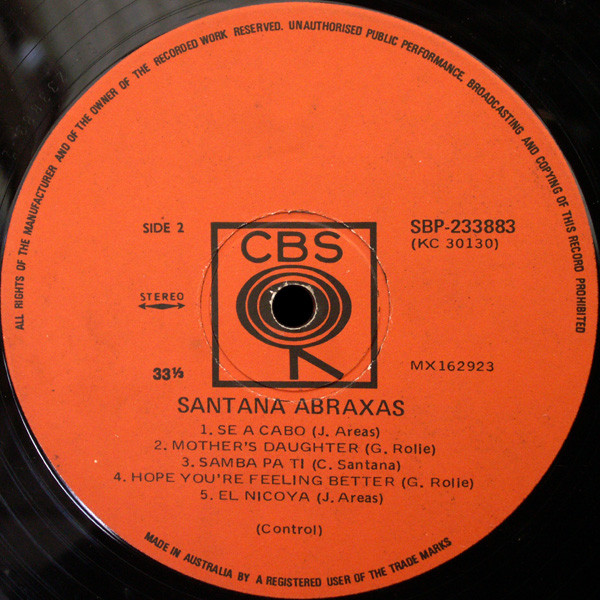 Santana - Abraxas | CBS (SBP 233883) - 4 Santana - Abraxas | CBS (SBP 233883) - 4